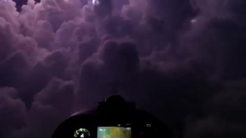 Flying Through The Clouds Lightning Show.