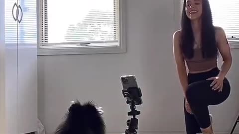 I asked my dog to record me while I danced to see her reaction and I can't believe she did this!