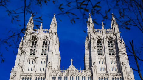 President George H. Bush at Completion of the National Cathedral