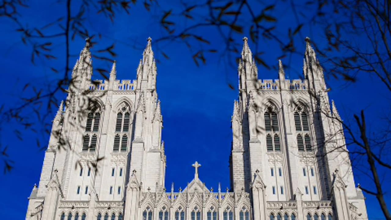 President George H. Bush at Completion of the National Cathedral