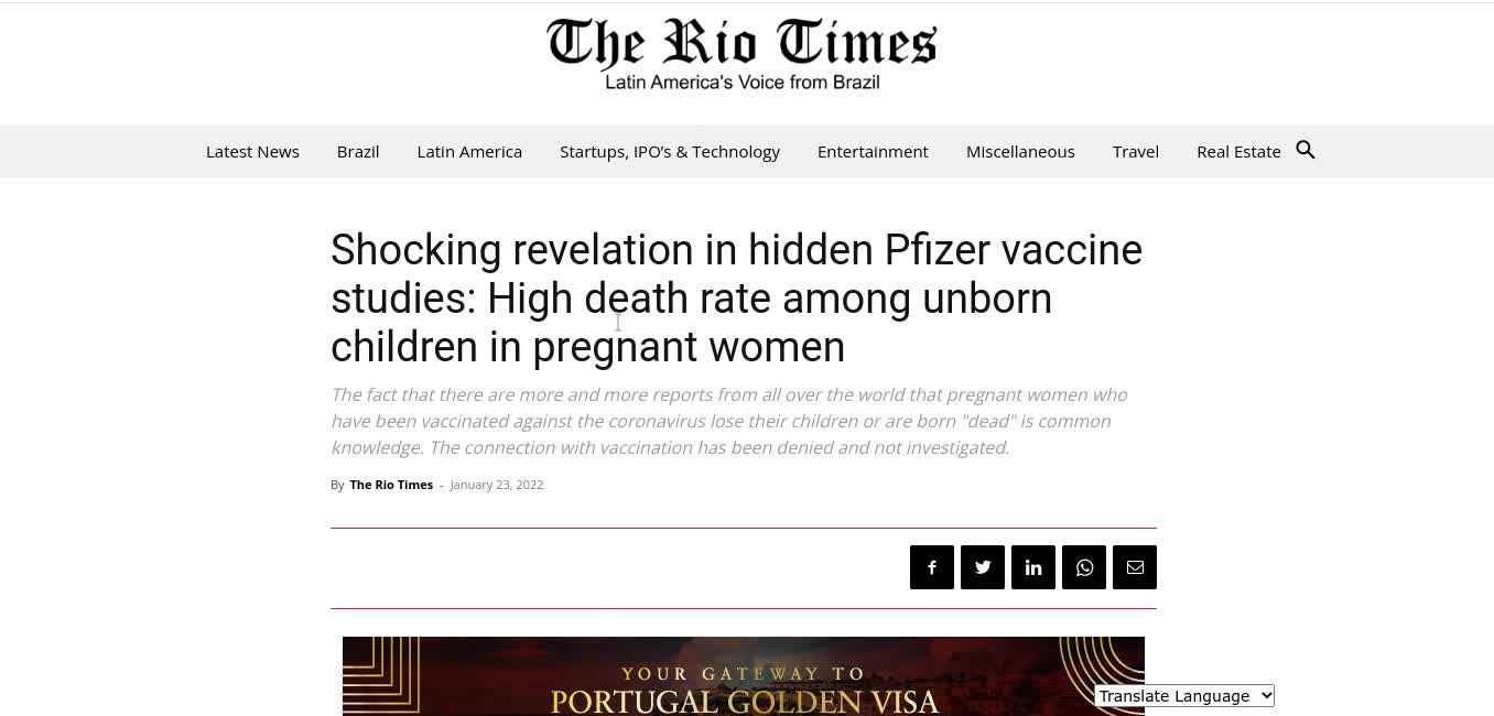 Still Births, In-Utero Death, Miscarriage From Vax