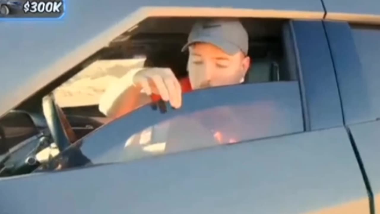 mrbeast is on shohing cars collection in uk