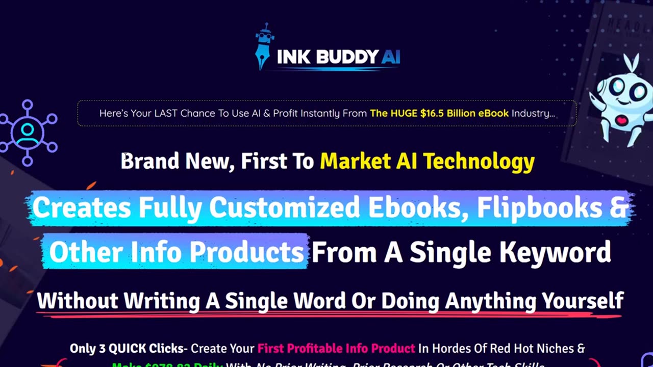 Ink Buddy AI Review -Effortlessly create stunning eBooks and Flipbooks in just 3 clicks