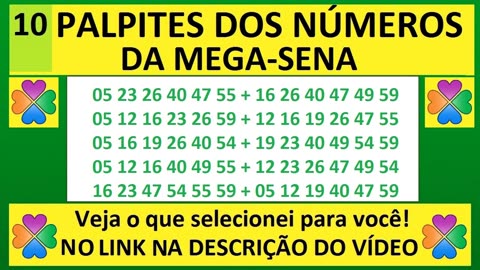 PALPITES DO DIA DE SORTE #am DUPLA SENA #an LOTO FÁCIL #ao LOTOMANÍA #ap MEGA SENA #aq QUINA #ar