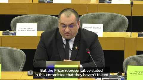 Romanian MEP Cristian Terhes presents at the European parliament