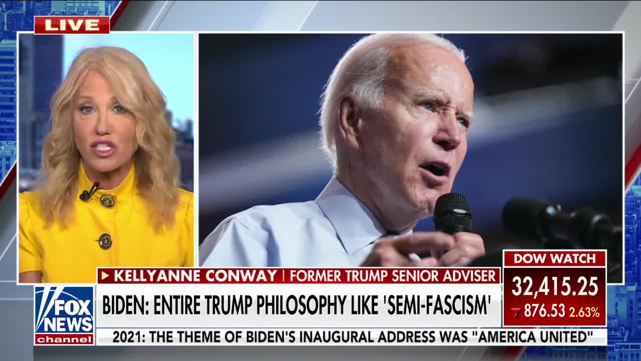 Kellyanne Conway responds to Biden calling Trumpism 'semi-fascism'