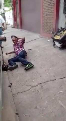 Man flies out of chair