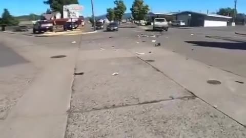 Woman Stops In Front Of Biker