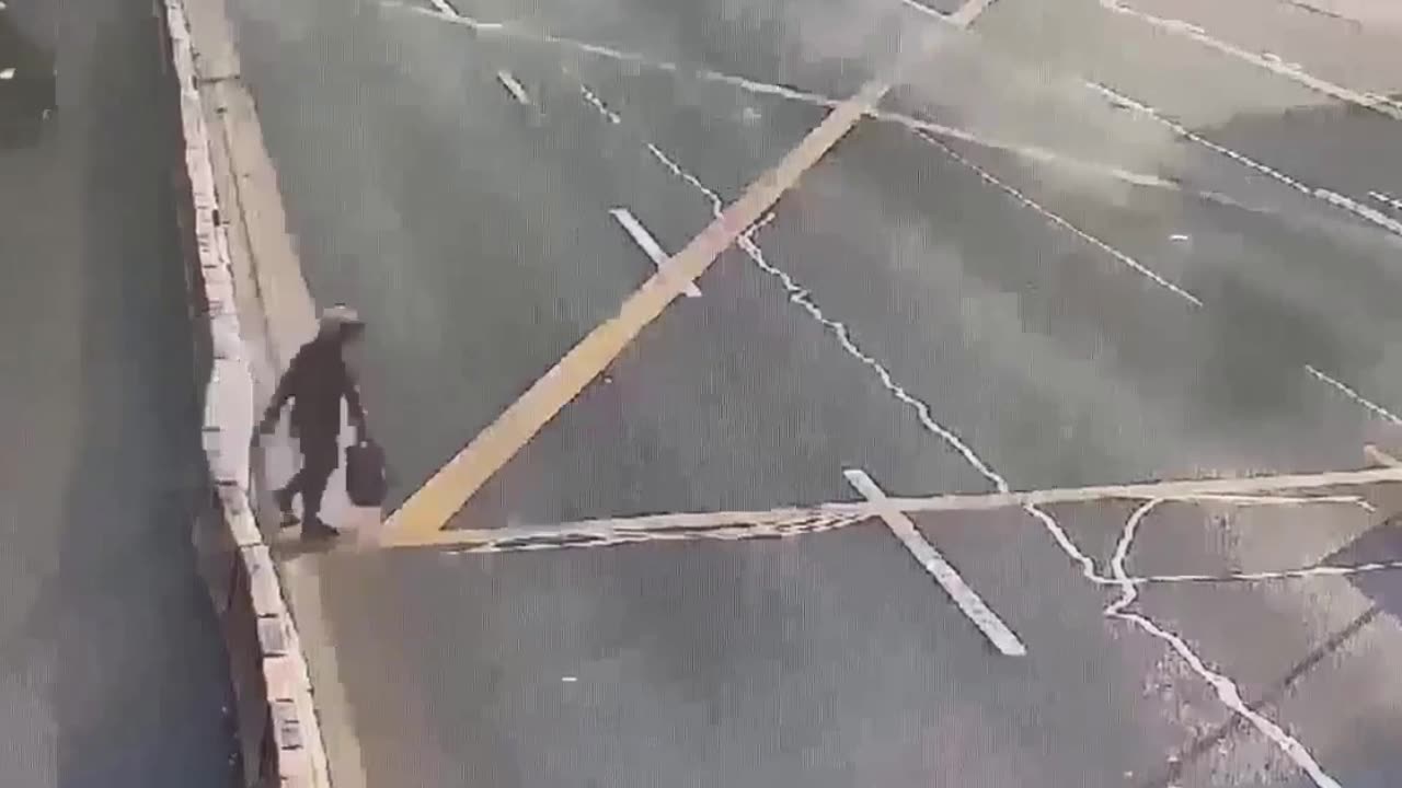 Chinese Pedestrian Literally Destroyed