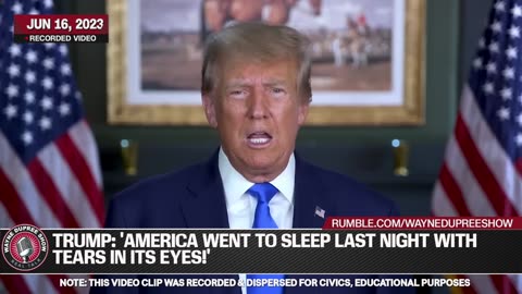 "Trump's Emotional Statement: America Goes to Sleep with Tears in Its Eyes"