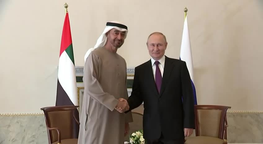 Vladimir Putin met with UAE President Mohammed bin Zayed Al Nahyan in St. Petersburg