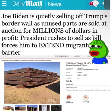 NewsFlash: Joe Biden Sells US Borderwall
