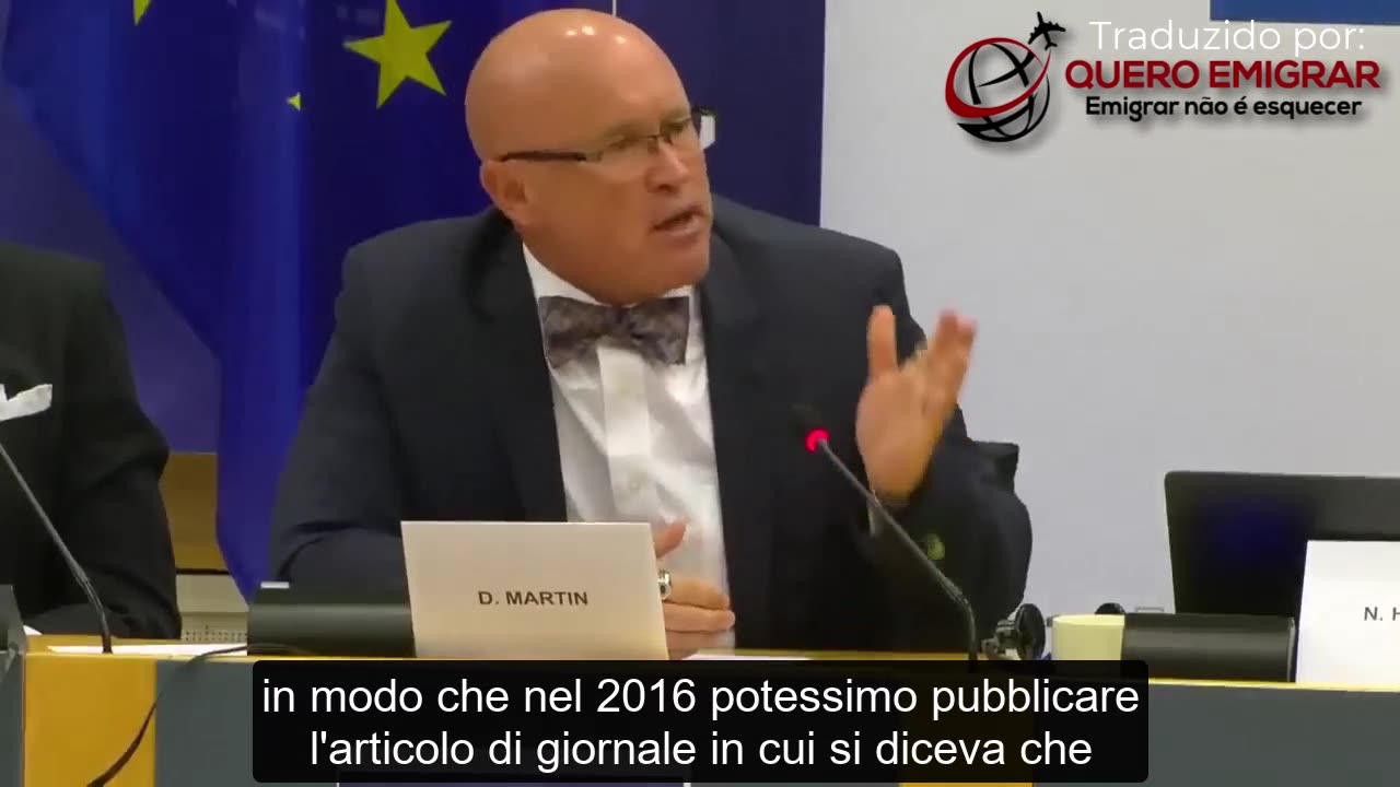 Il dottor David Martin al Parlamento europeo spiega l'intera frode del covide, con date e brevetti