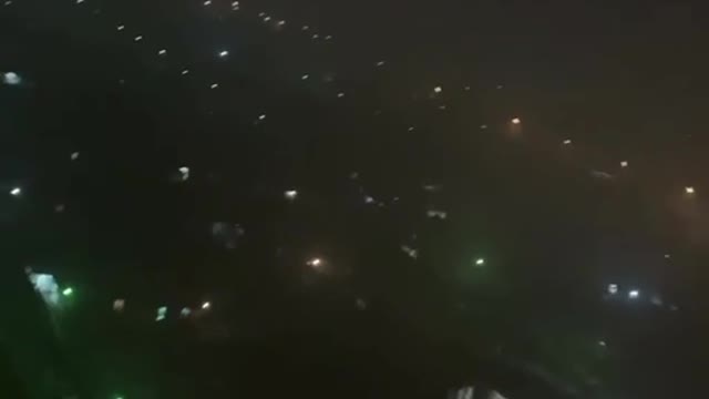 Kazakhstan Civil defense alarms and loudspeaker alerts alert Almaty residents to the start of curfew