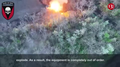 The projectile fired from drone fired Grad rocket system of Russians, which was preparing to fire
