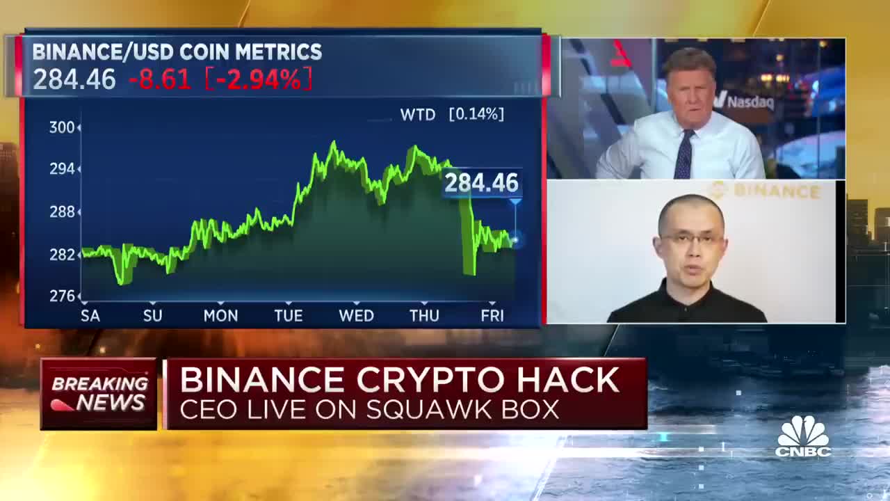 Binance CEO changpeng zhao breaks down $570 million crypto hack