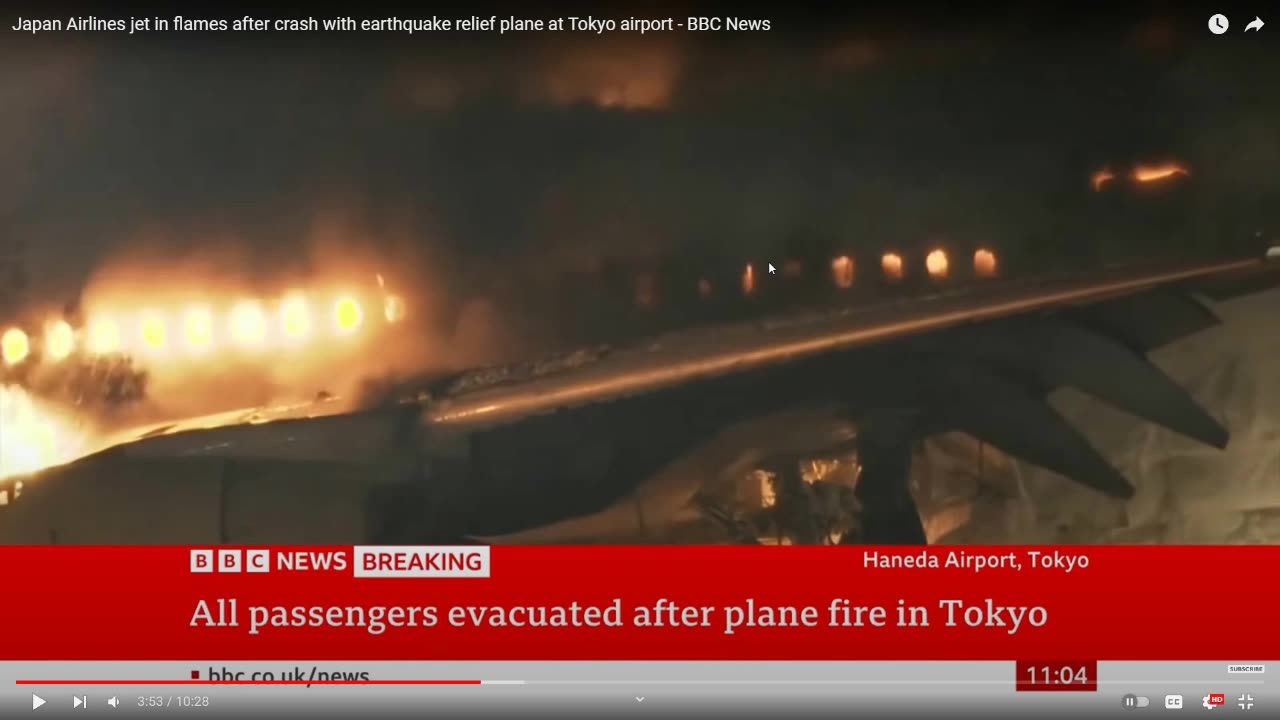 Passenger jet collides with Japan coast guard plane