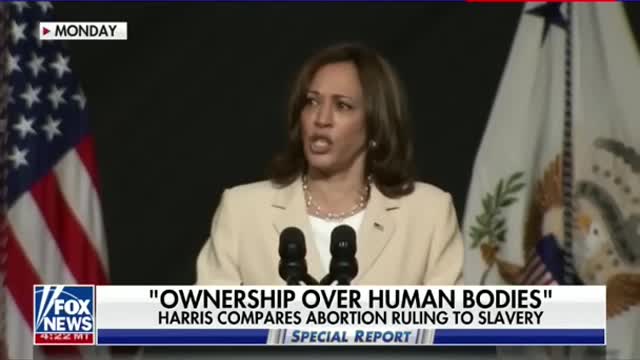 Kamala Harris compares abortion ruling to slavery #shorts