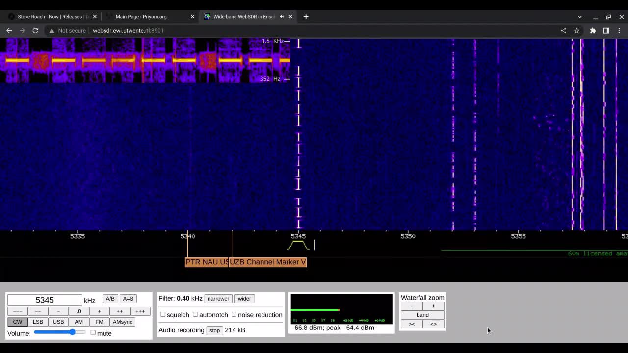 M23 30/11/2022 1616 UTC 5345kHz Sending A Long Zero