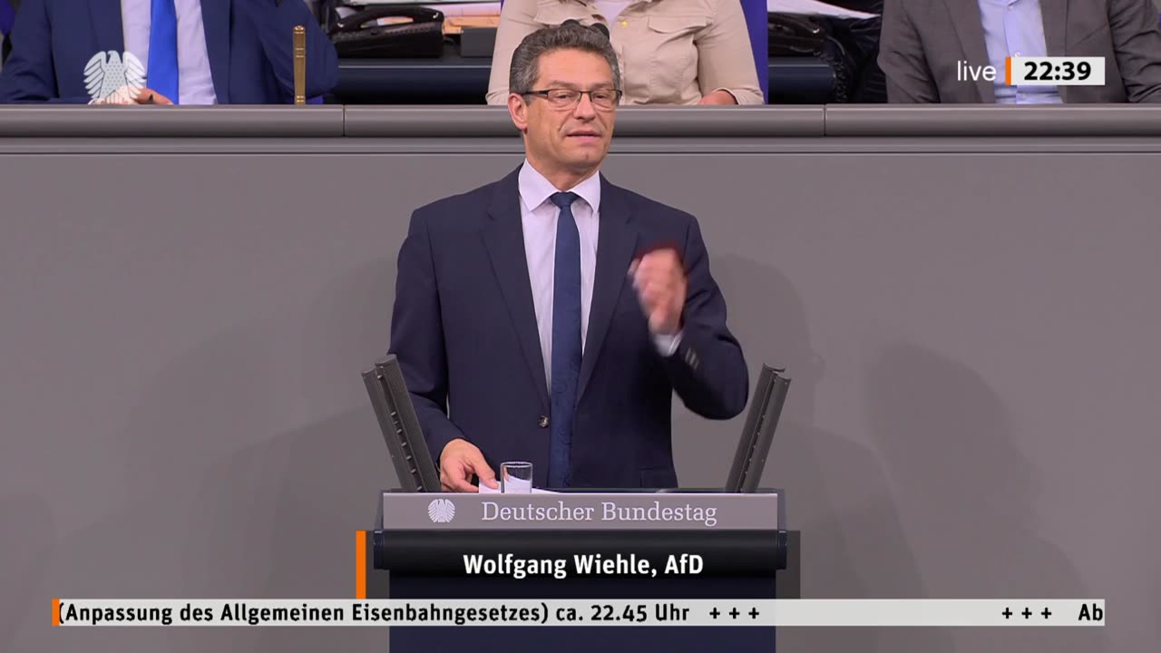 Wolfgang Wiehle Rede vom 15.06.2023 - Anpassung des Allgemeinen Eisenbahngesetzes