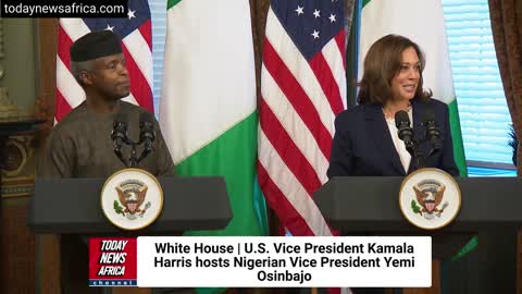 Kamala Harris receives Nigerian Vice President Yemi Osinbajo at White House