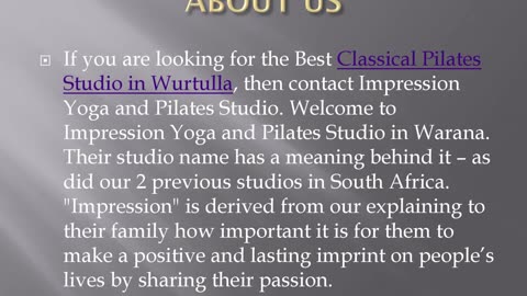 Best Classical Pilates Studio in Wurtulla