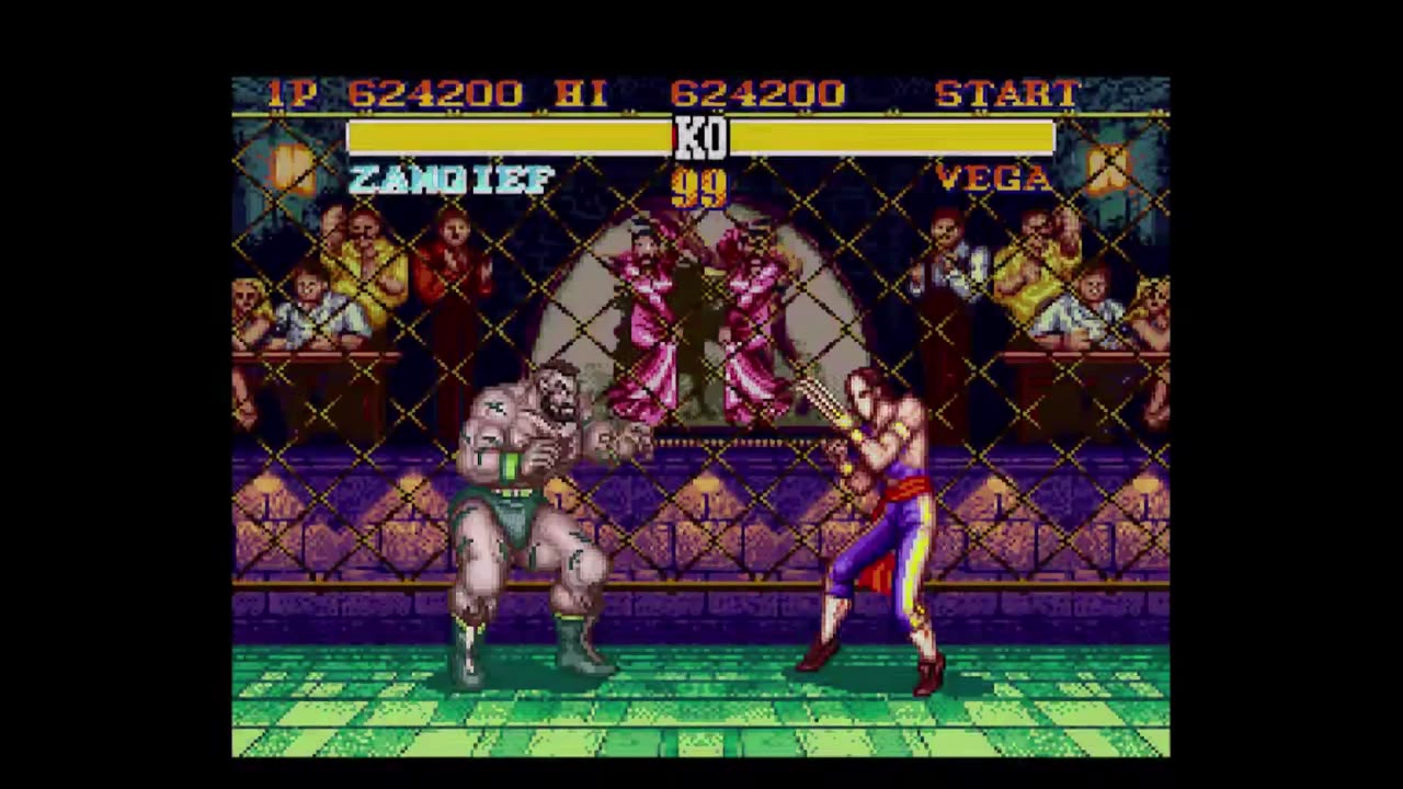 Street Fighter II Turbo Hyper Fighting / Super Nintendo / Zangief / CE Mode / LV:8 Gameplay.