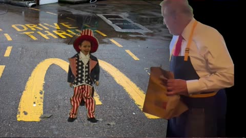 MAGA Superhero Baby Visits Trump @ McDonald's