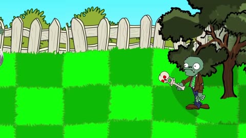 PLANTS VS ZOMBIES HEROES! Sunflower level 1, Peashooter level 10 vs Brickhead Zombie