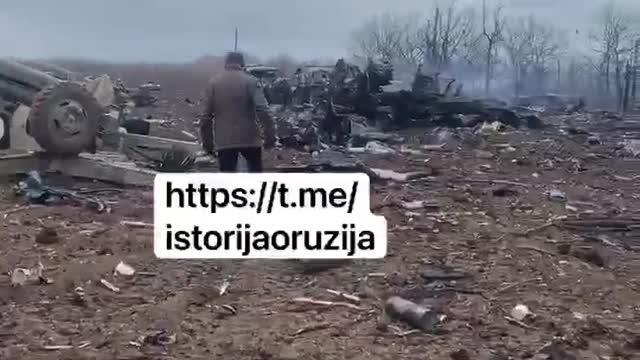 Mykolaev - Destroyed Russian Artillery Battery