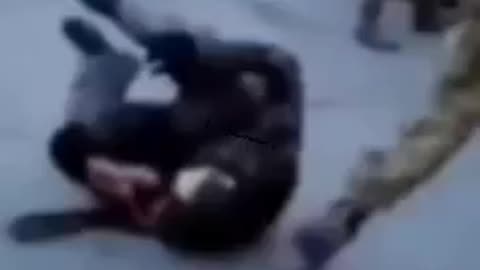 Russian prisoners shot in the leg