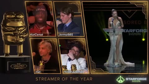 Kai Cenat Wins streamer of the year presented by pokimane