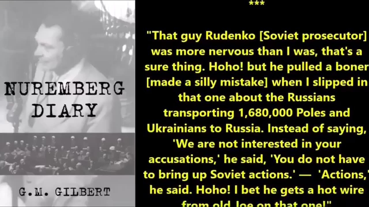 Hermann Göring's words on the Holocaust at the Nuremberg Military Tribunal
