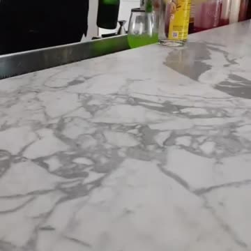 Watching a drink get made.