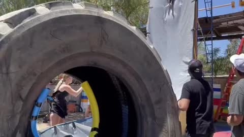 We built the World's First360 SLIP N SLIDE