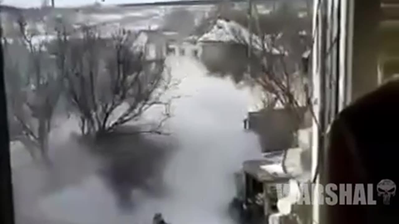 The moment of arrival of the russian projectile 🤯