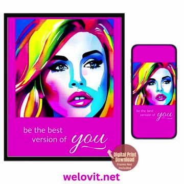 Be The Best Version of You! Wall Art / Print and Phone Wallpaper Instant Download ❤️