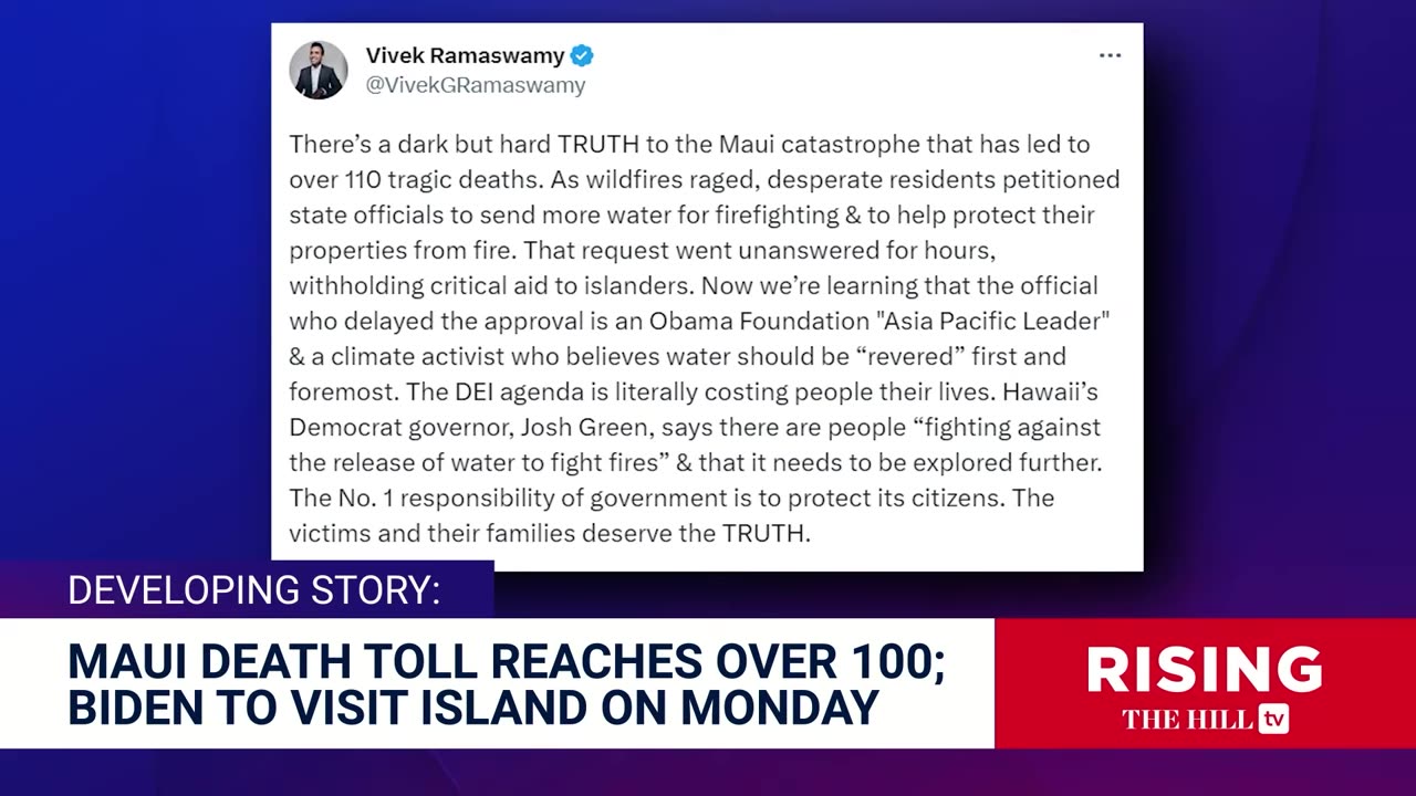 Hawaii Water Official Allegedly DELAYED Maui Fire Relief Until After IT WAS TOO LATE, DEI Blamed
