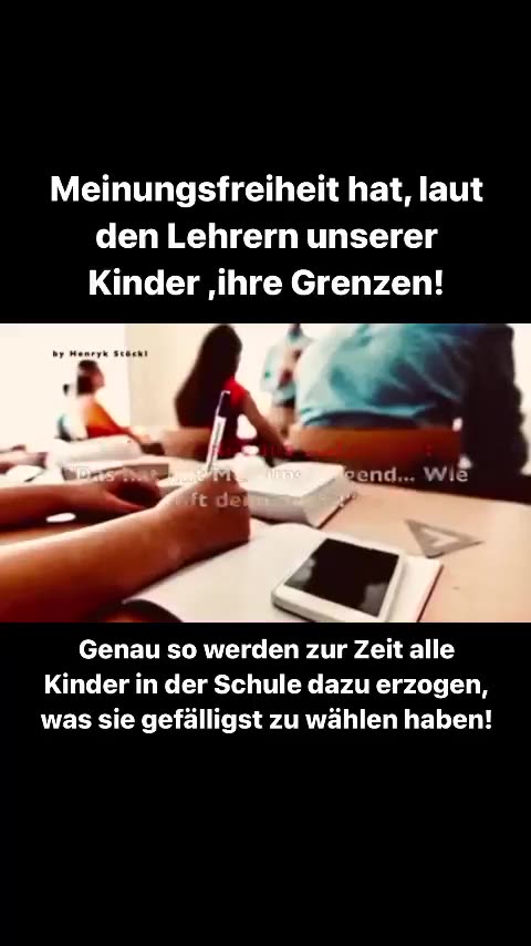 Meinungsfreiheit hat, laut den Lehrern unserer Kinder, ihre Grenzen!