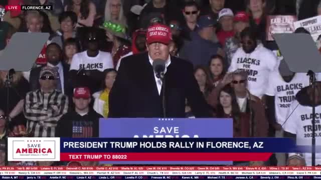 PRESIDENT DONALD TRUMP RALLY IN FLORENECE, ARIZONA 1/15/2022