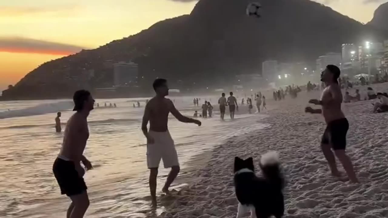 A typical day at a Brazilian beach ⚽️🇧🇷