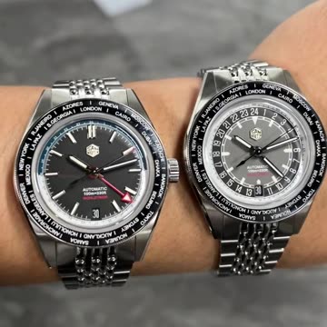 San Martin-reloj con temporizador mundial para hombre.San Martin World Timer Men's Watch 39.5mm Auto