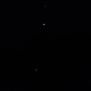 Sliver Moon and Venus Over Sarasota!