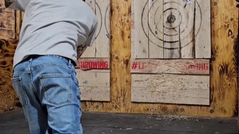 Pinning a Thrown Playing Card With a Throwing Knife