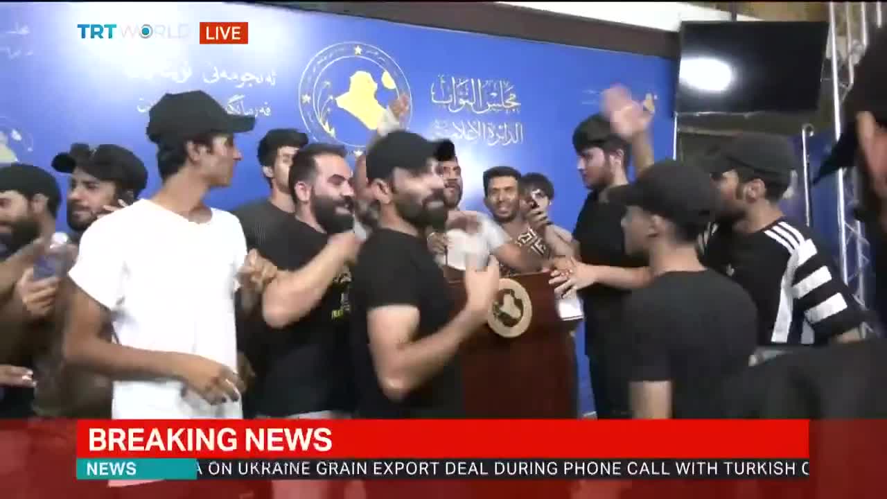 Muqtada al Sadr's supporters storm Iraq's parliament building