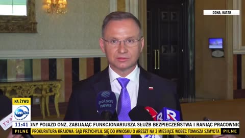 Andrij Duda i trudne pytanie od dziennikarza - W jakim stanie są polskie służby? - dziękuję bardzo