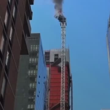 Insane Tower Crane FireOutBreak
