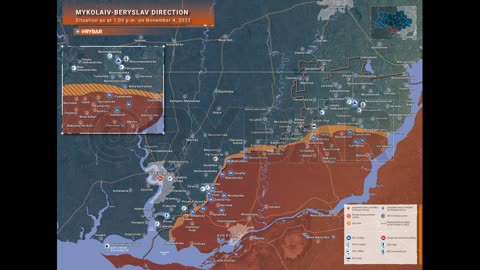Situation in Nikolaev - #Berislav Direction 13:00 on 4 Nov 2022