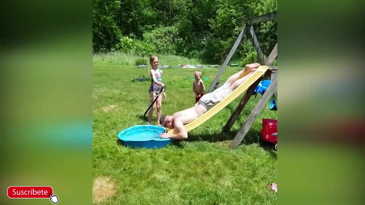 Falls, laughter, fun in the pool! you will not stop laughing with this video