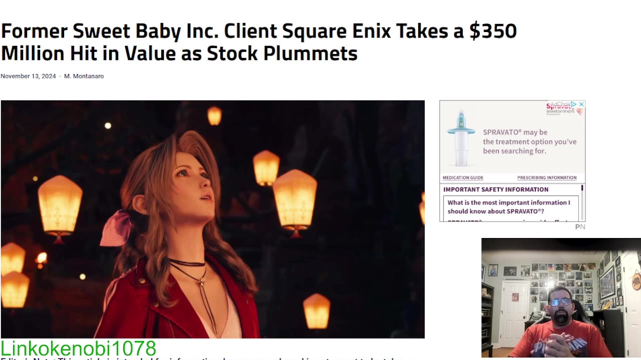 Square Enix Stock Plummets Due To It's Involvement With SB INC